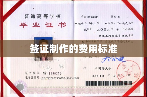 泗县签证制作的费用标准
