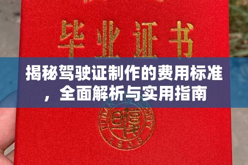 泗县揭秘驾驶证制作的费用标准，全面解析与实用指南