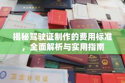 泗县揭秘驾驶证制作的费用标准，全面解析与实用指南