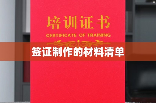 泗县签证制作的材料清单