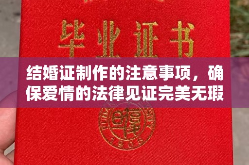 泗县结婚证制作的注意事项，确保爱情的法律见证完美无瑕